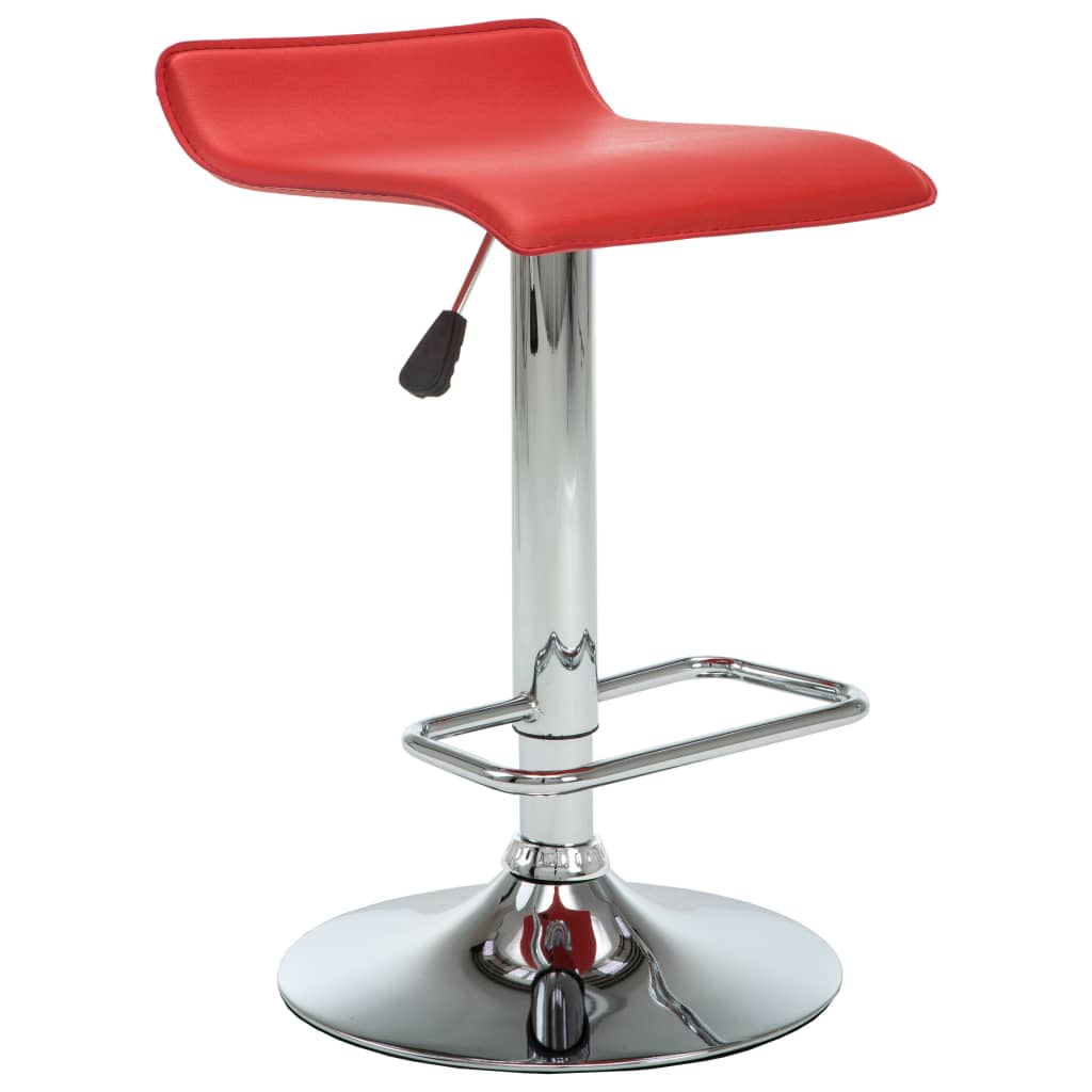 vidaXL bāra krēsli, 2 gab., sarkana mākslīgā āda