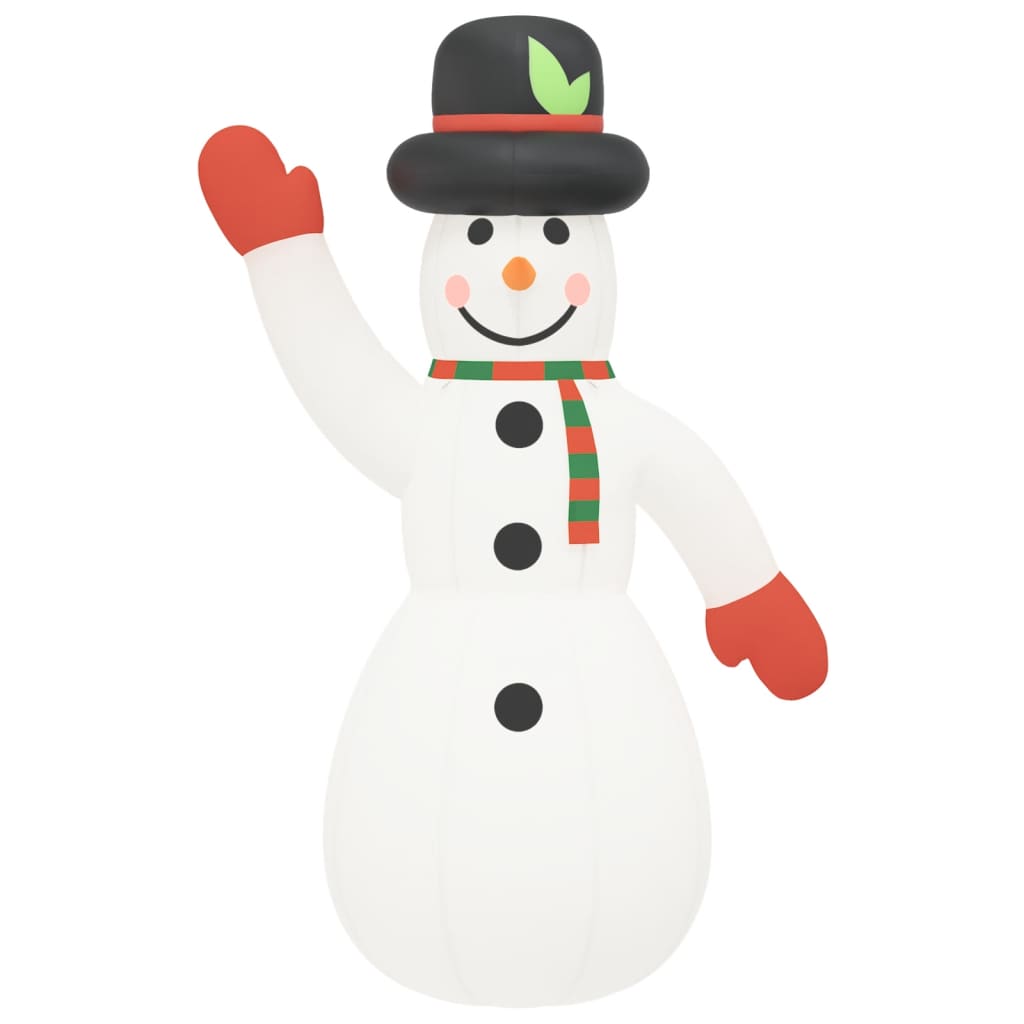 vidaXL piepūšams sniegavīrs, LED, 455 cm