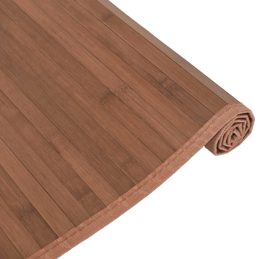 vidaXL paklājs, taisnstūra forma, brūns, 80x1000 cm, bambuss