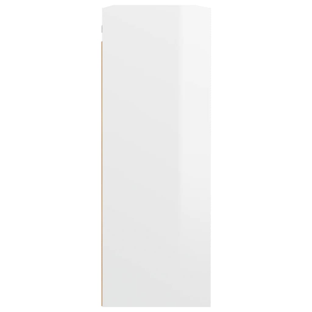 vidaXL piekarams plaukts, spīdīgi balts, 69,5x32,5x90 cm