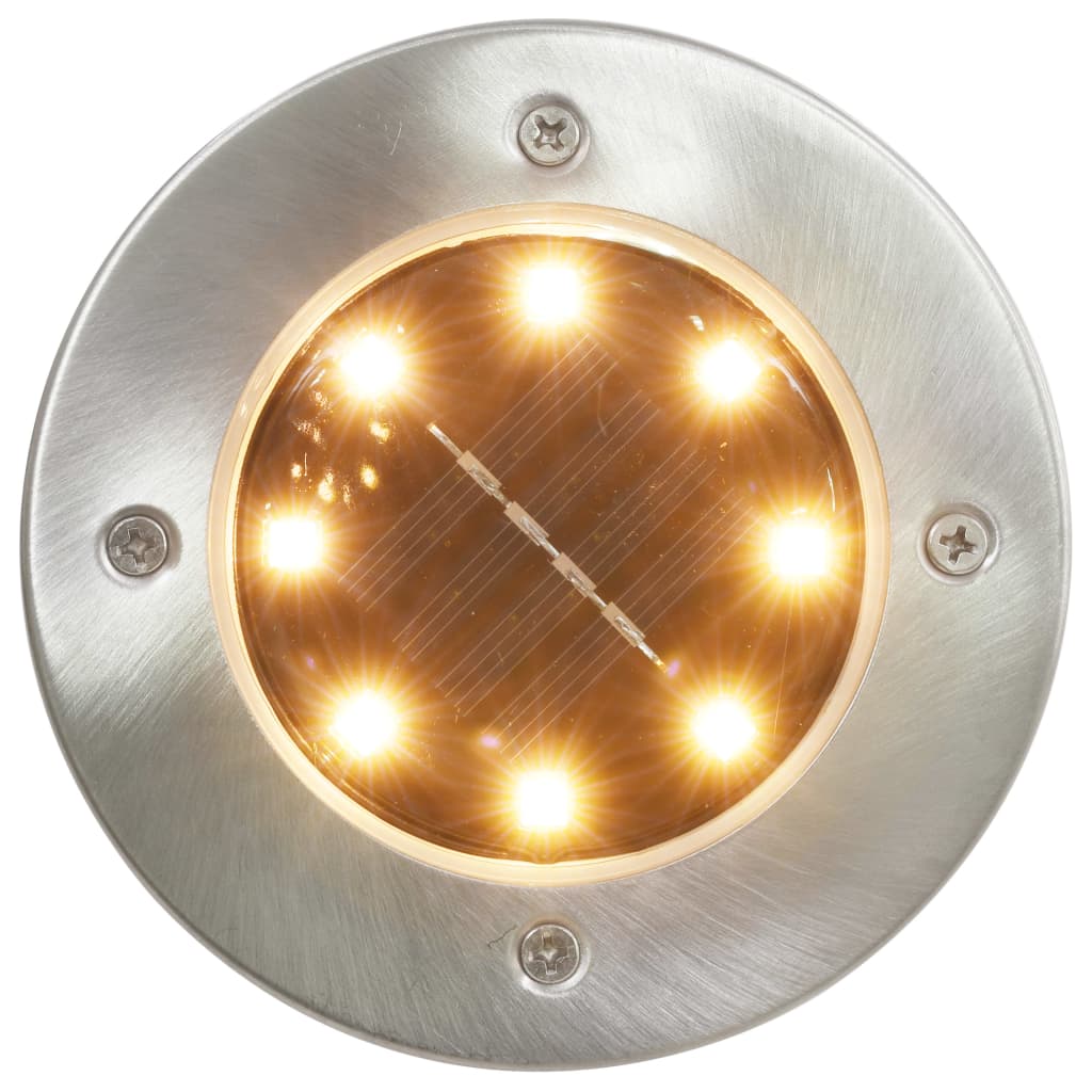 vidaXL solārās zemes lampas, 8 gab., LED, RGB krāsa