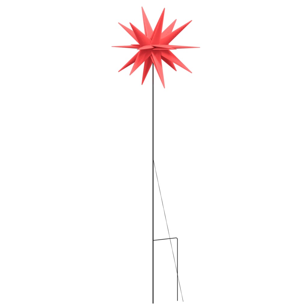 vidaXL Ziemassvētku lampa ar LED un mietiņu, salokāma, sarkana, 57 cm