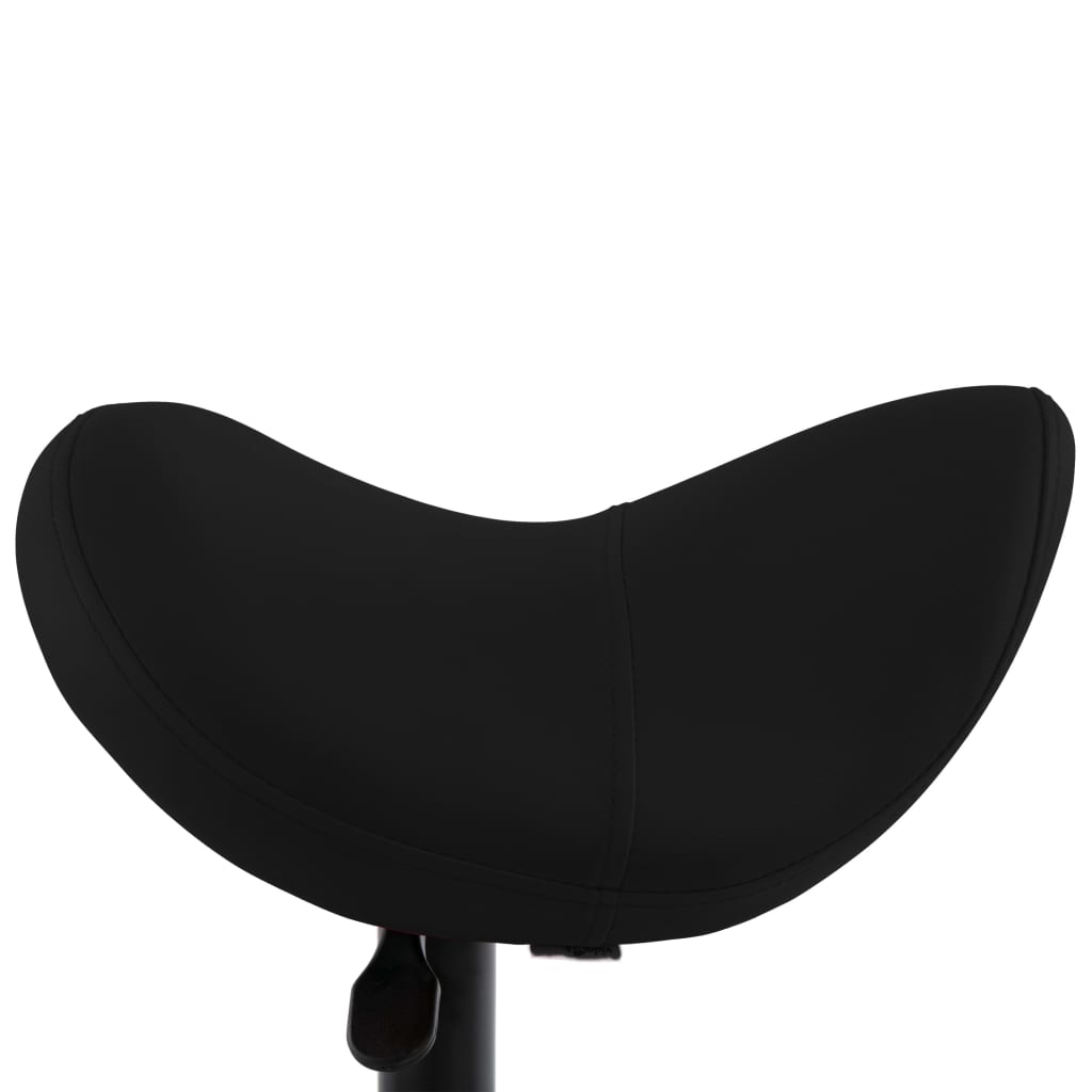 vidaXL darba krēsls, melna mākslīgā āda