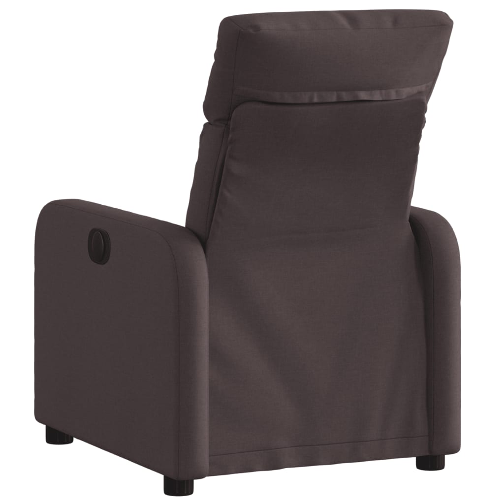 vidaXL atpūtas krēsls, atgāžams, tumši brūns audums