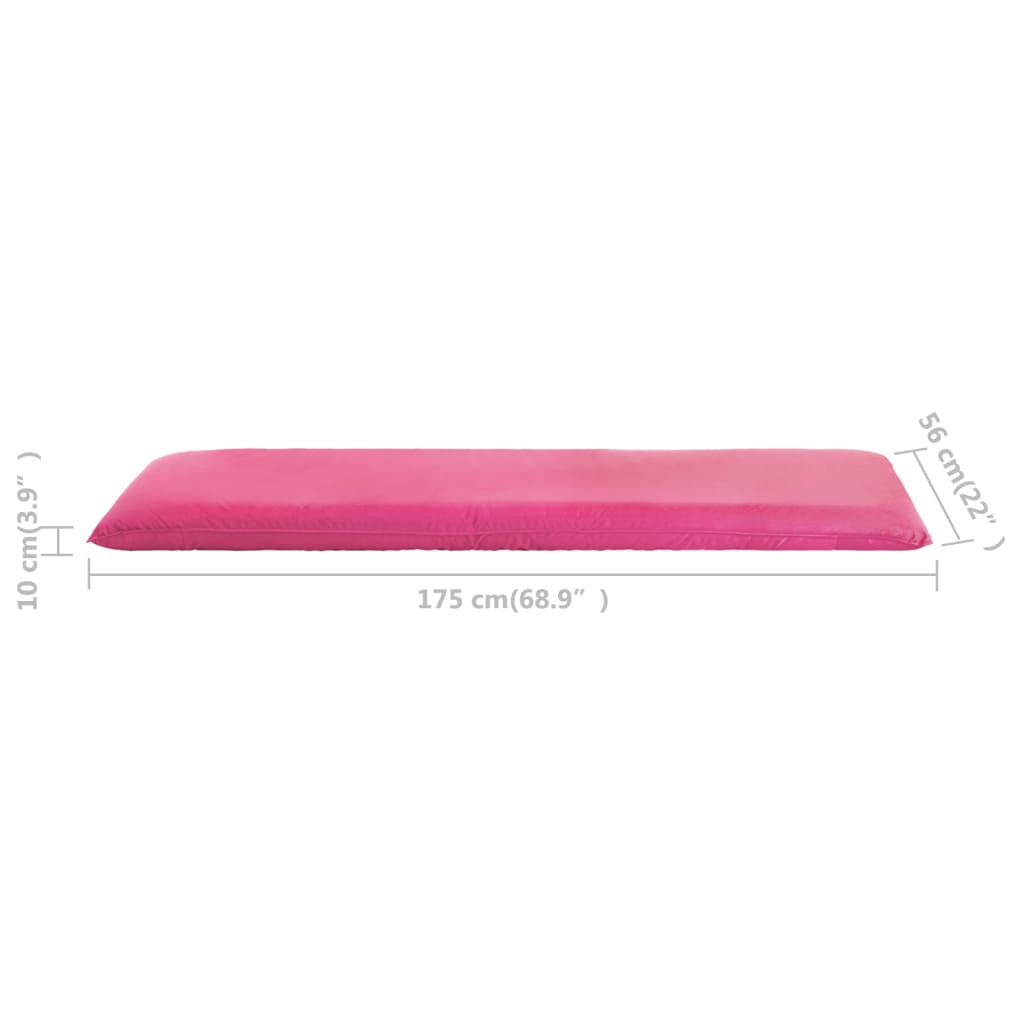 vidaXL saliekams sauļošanās zvilnis, rozā oksforda audums