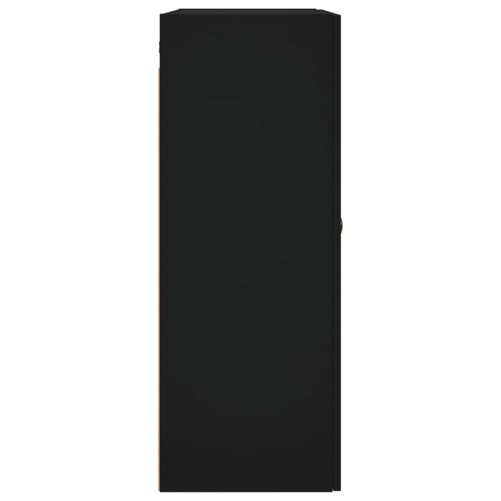 vidaXL sienas skapītis, melns, 69,5x34x90 cm