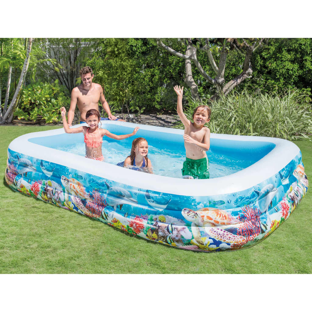Intex baseins Swim Center Family Pool, 305x183x56 cm, jūras dizains