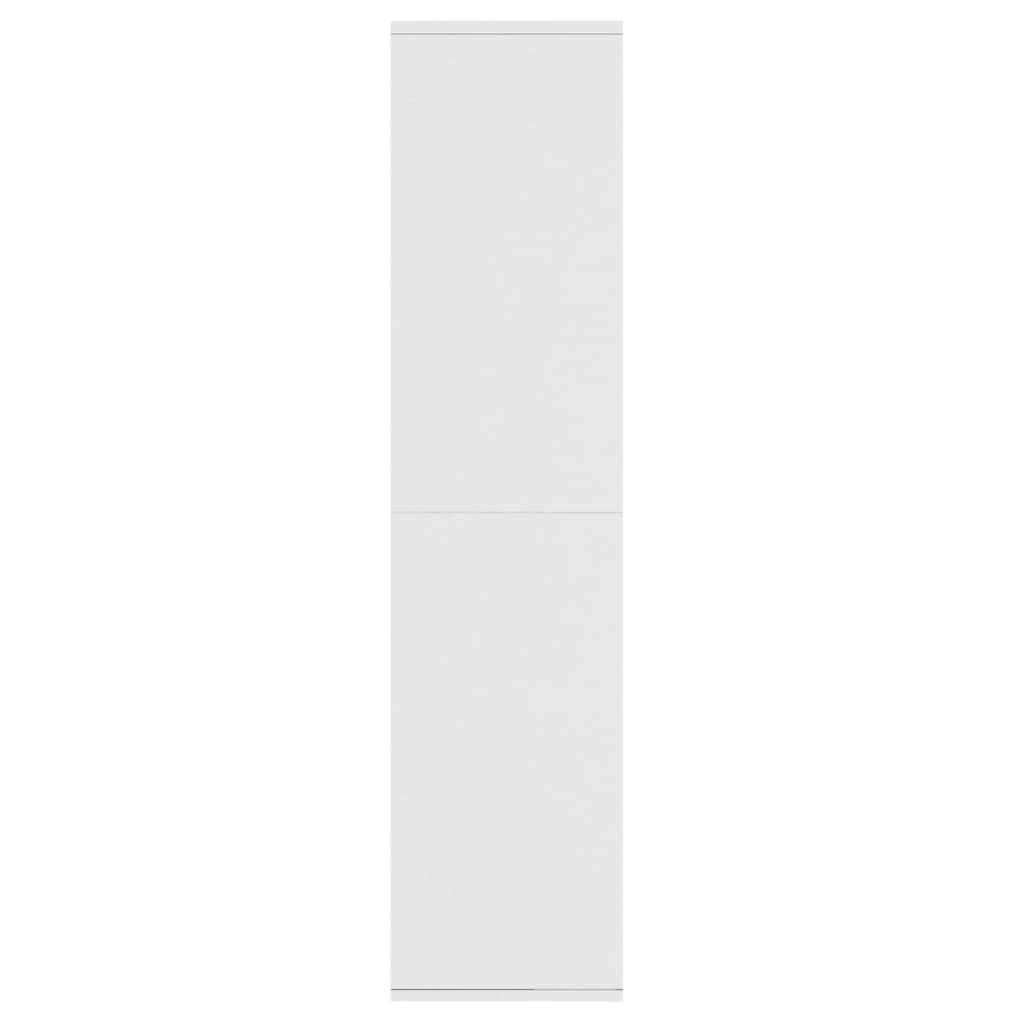 vidaXL grāmatu plaukts, 66x30x130 cm, balts, skaidu plāksne