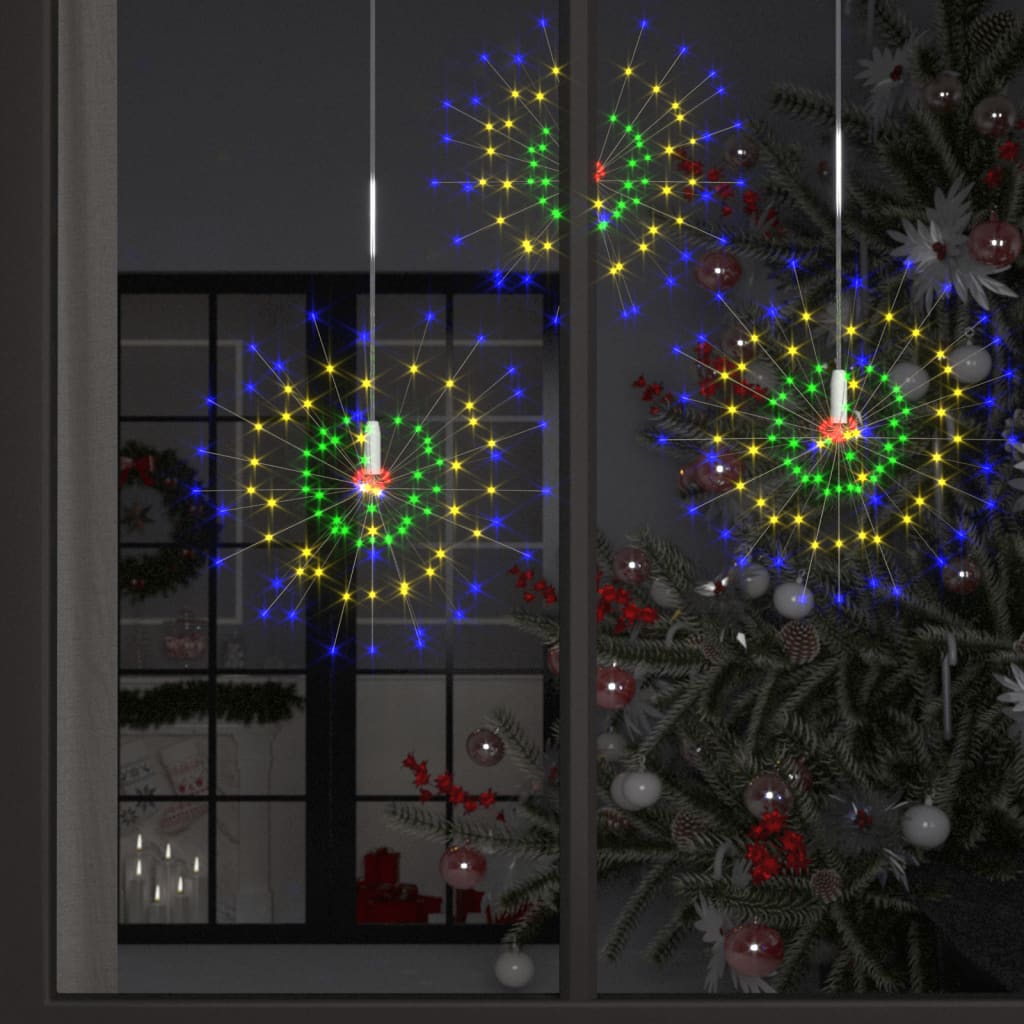vidaXL Ziemassvētku LED lampiņas, 10 gab., krāsainas, 20 cm, 1400 LED