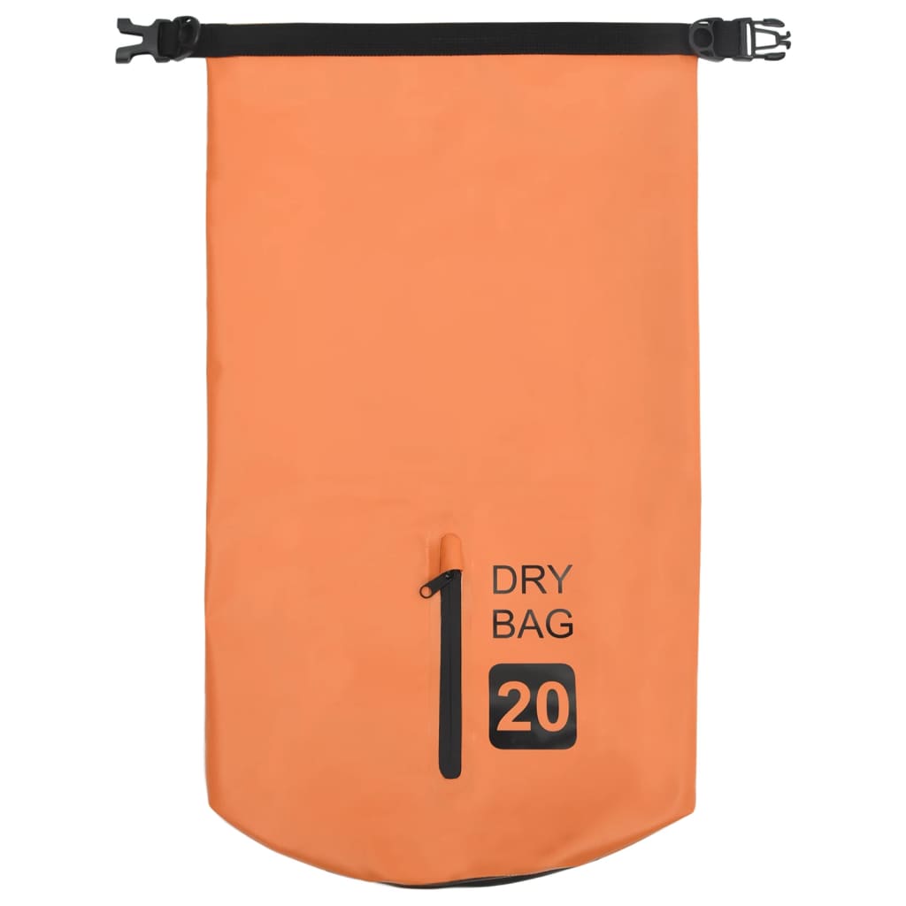 vidaXL ūdens soma ar rāvējslēdzēju, oranža, 20 L, PVC