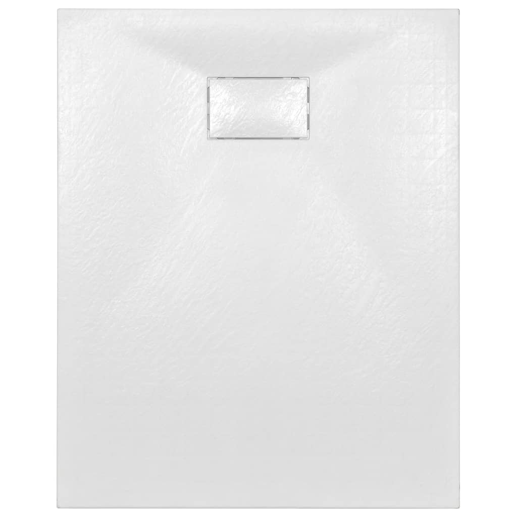 vidaXL dušas pamatne, 100x80 cm, SMC, balta