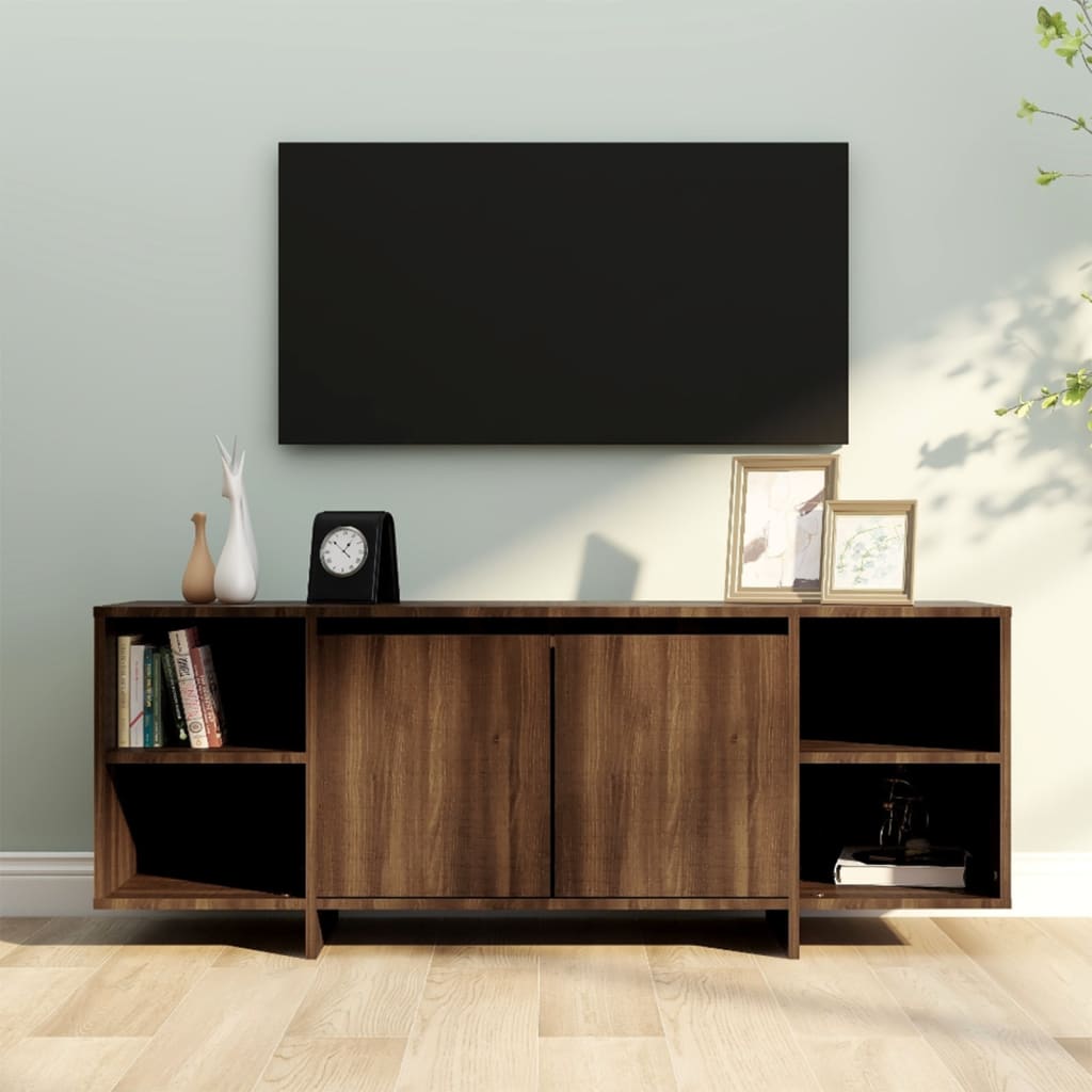 vidaXL TV skapītis, ozolkoka krāsa, 130x35x50 cm, skaidu plāksne