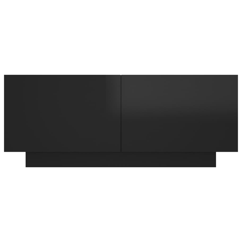 vidaXL naktsskapītis, 100x35x40 cm, spīdīgi melns, skaidu plāksne