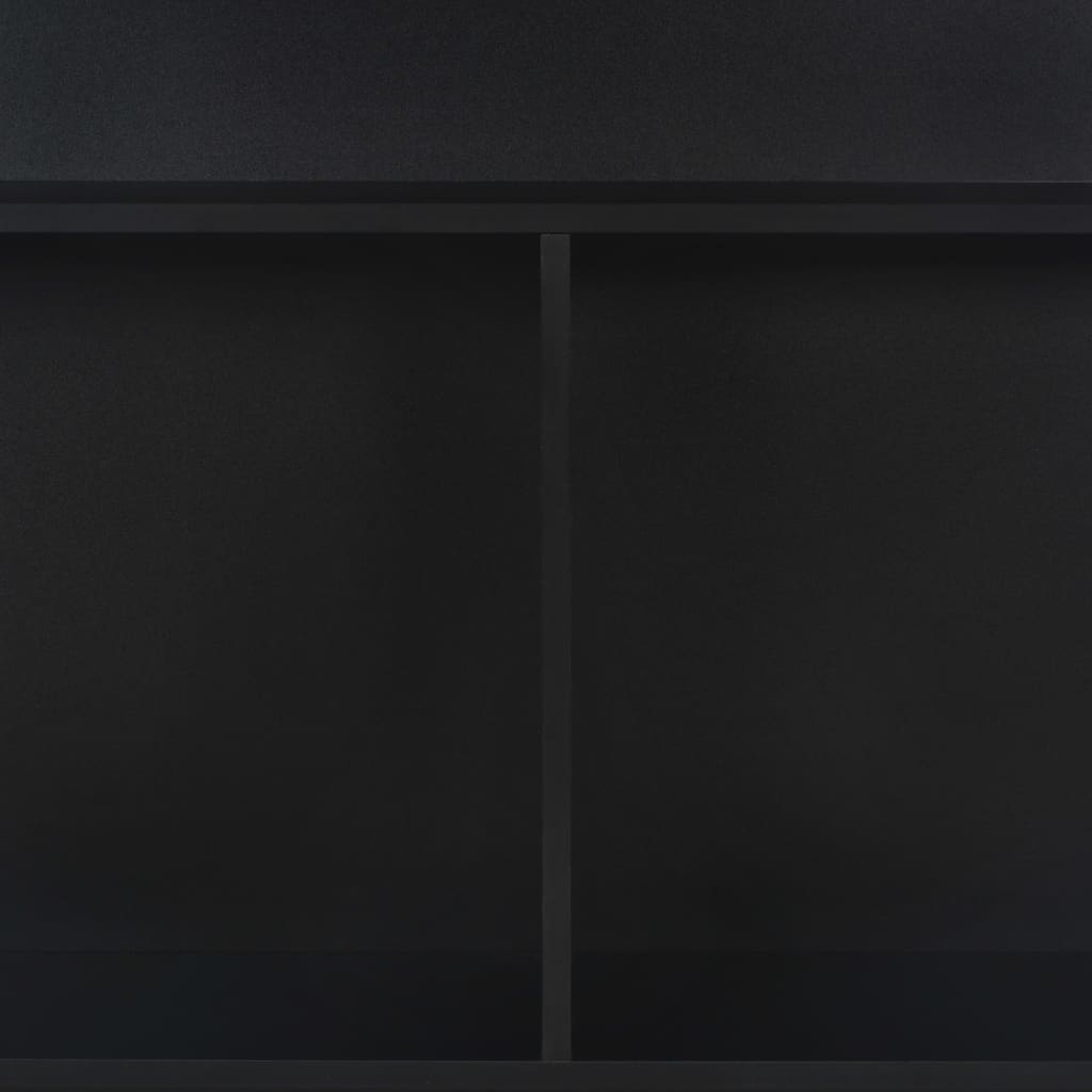 vidaXL bāra galds ar divām virsmām, 130x40x120 cm, melns