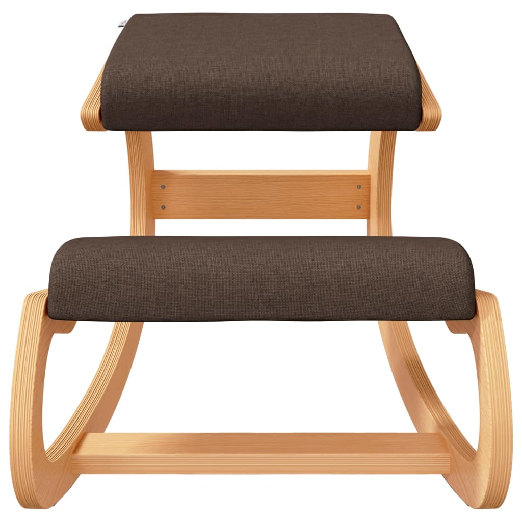 vidaXL krēsls ar ceļu atbalstiem, brūns, 55x84x55 cm, bērza saplāksnis