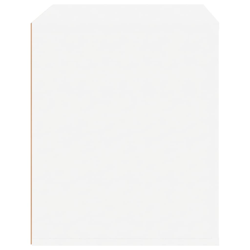 vidaXL naktsskapītis, spīdīgi balts, 50x39x47 cm