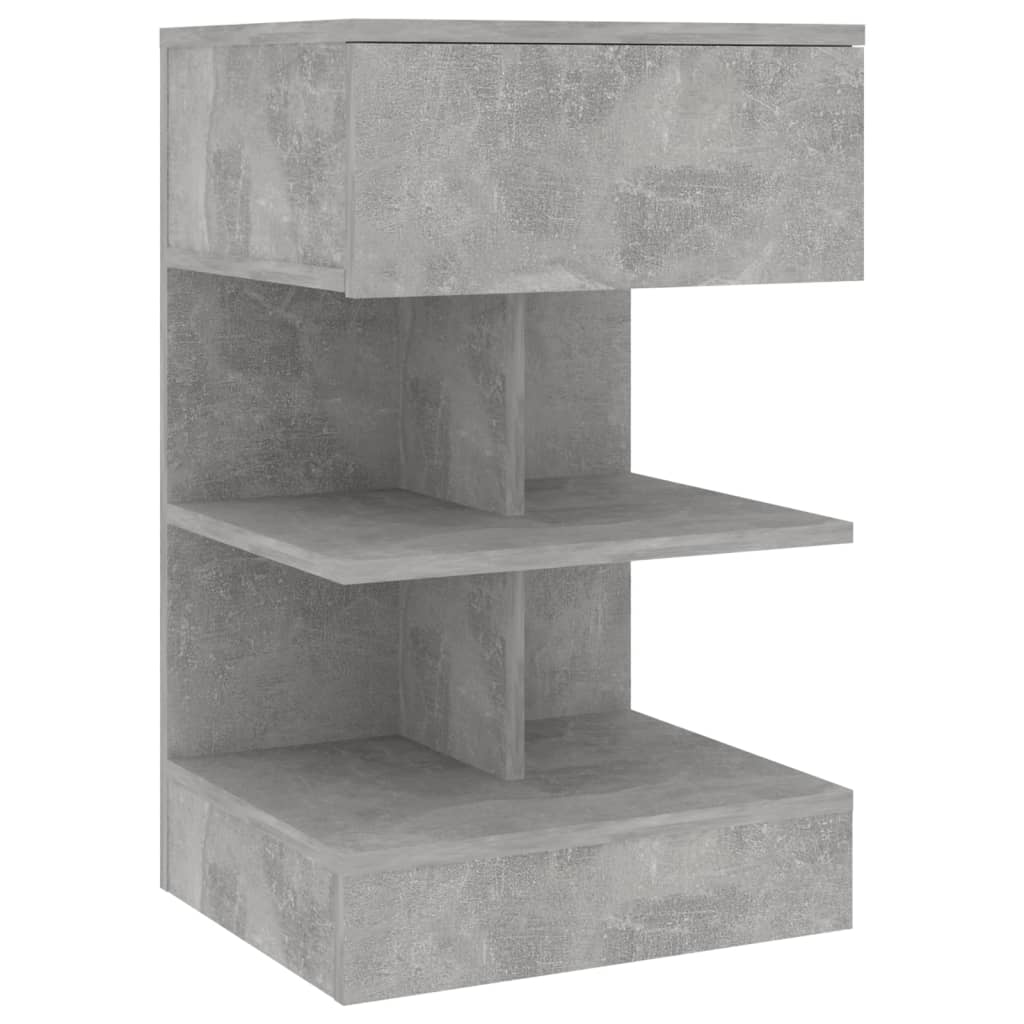 vidaXL naktsskapīši, 2 gab., 40x35x65 cm, betona pelēki