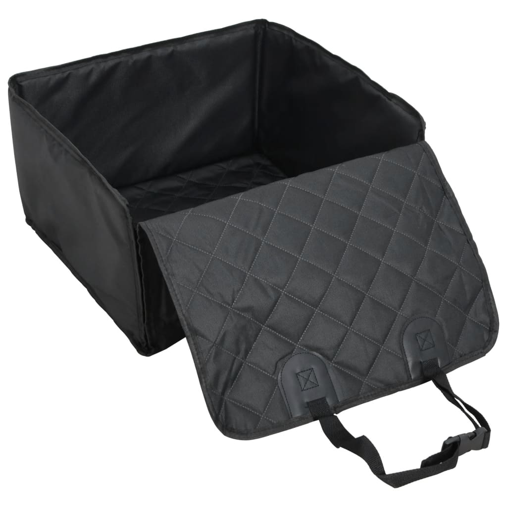 vidaXL suņu autokrēsliņš, melns, 45x45x25/55 cm