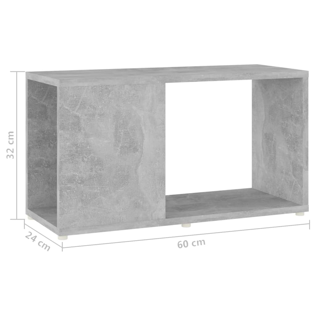 vidaXL TV skapis, betona pelēks, 60x24x32 cm, kokskaidu plāksne