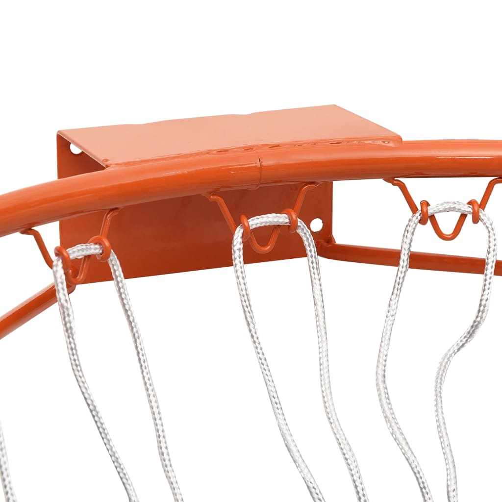 vidaXL basketbola grozs, oranžs, 39 cm, tērauds