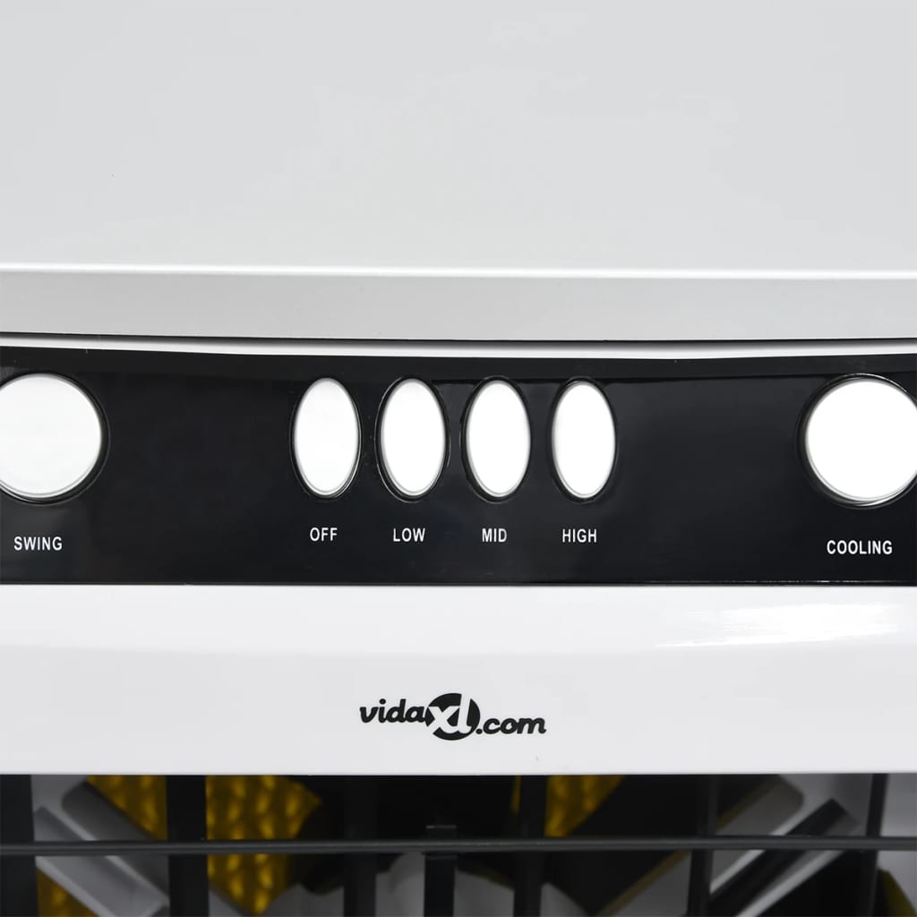 vidaXL mobils gaisa dzesētājs, balts ar melnu, 73x38x30,5cm, 80 W