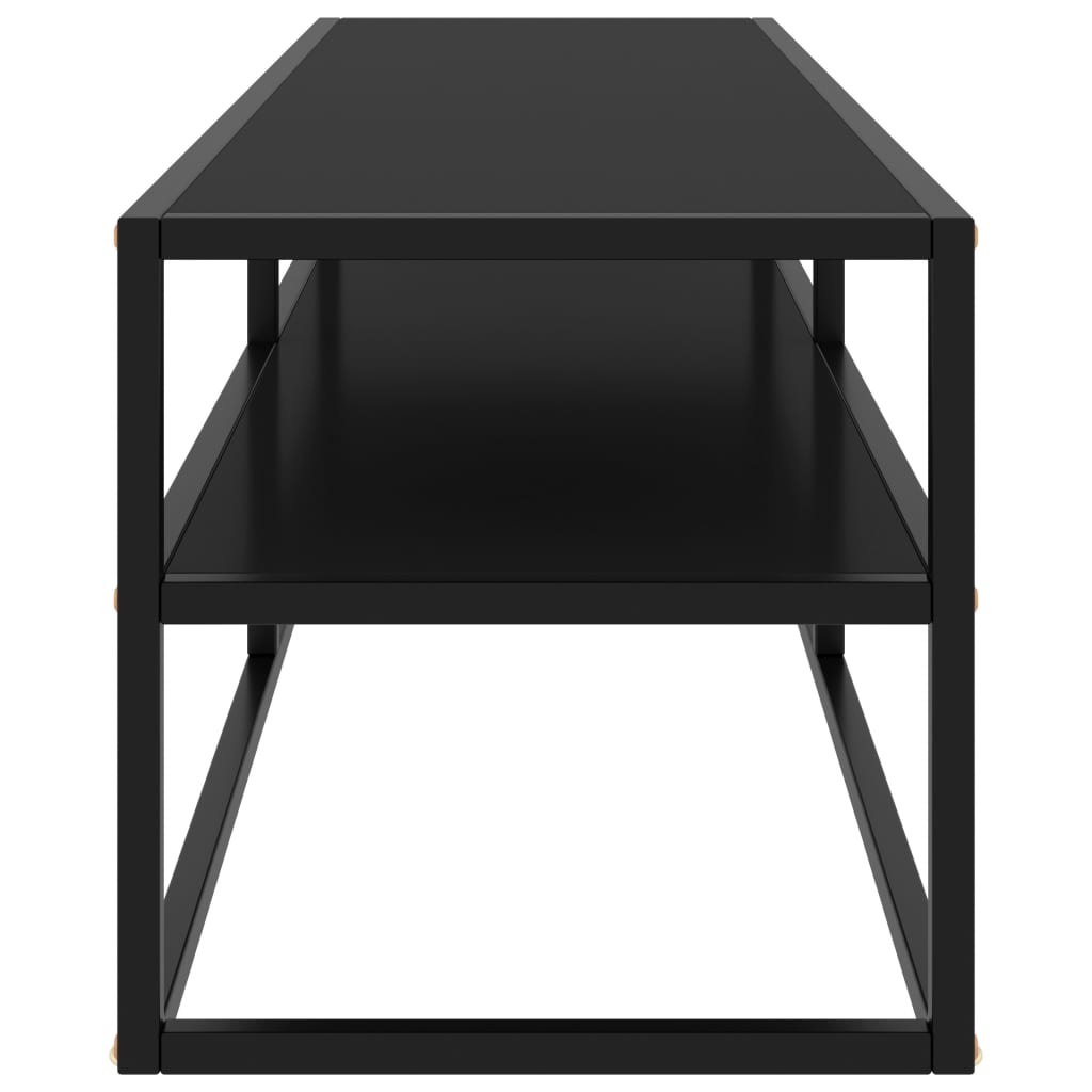 vidaXL TV galdiņš, melns, 140x40x40 cm, stikls