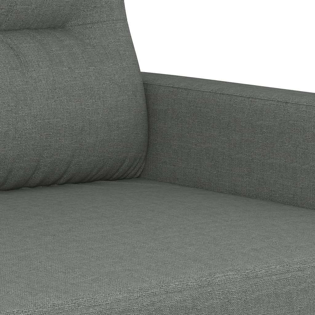 vidaXL divdaļīgs dīvānu komplekts ar spilveniem, tumši pelēks audums