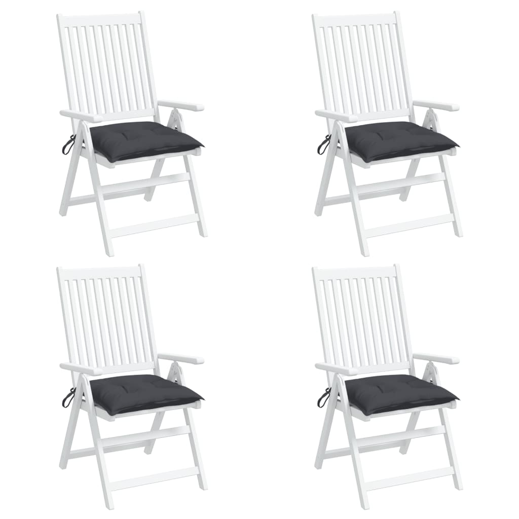 vidaXL dārza krēslu spilveni, 4 gab., pelēki, 50x50x7 cm, audums