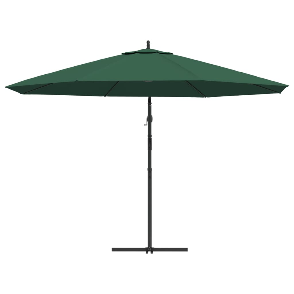vidaXL konsoles lietussargs, 3.5m, zaļš