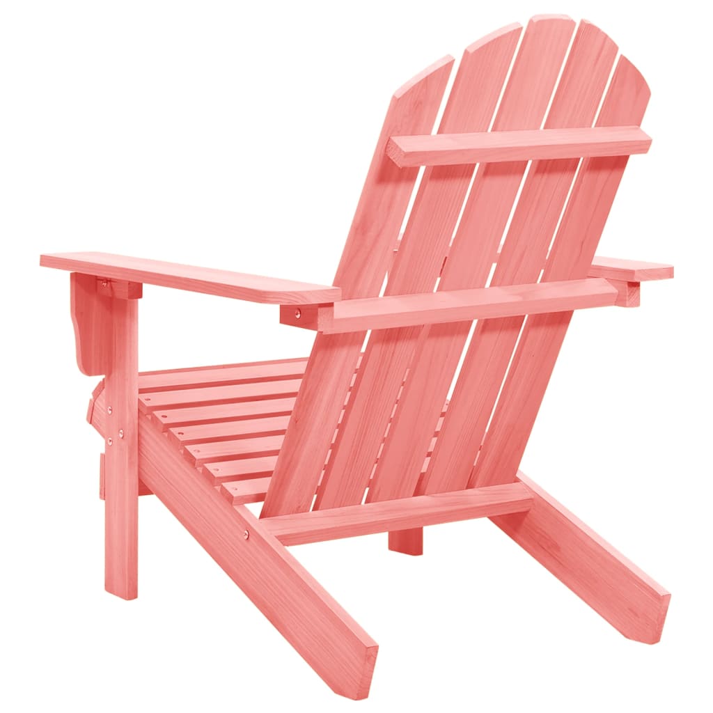 vidaXL dārza krēsls, egles masīvkoks, rozā