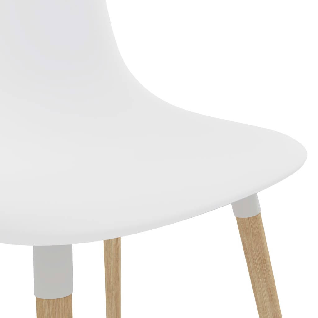 vidaXL virtuves krēsli, 4 gab., balta plastmasa