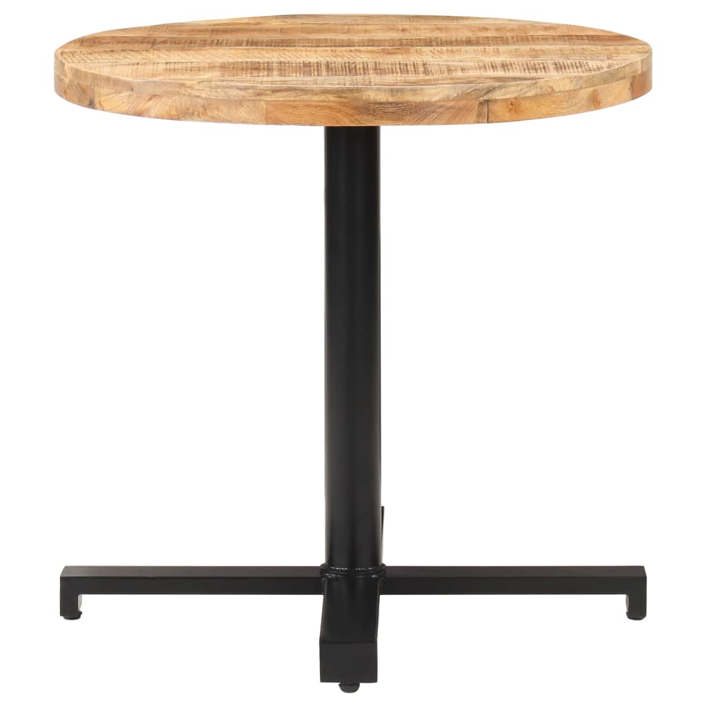 vidaXL bistro galds, Ø80x75 cm, apaļš, neapstrādāts mango koks