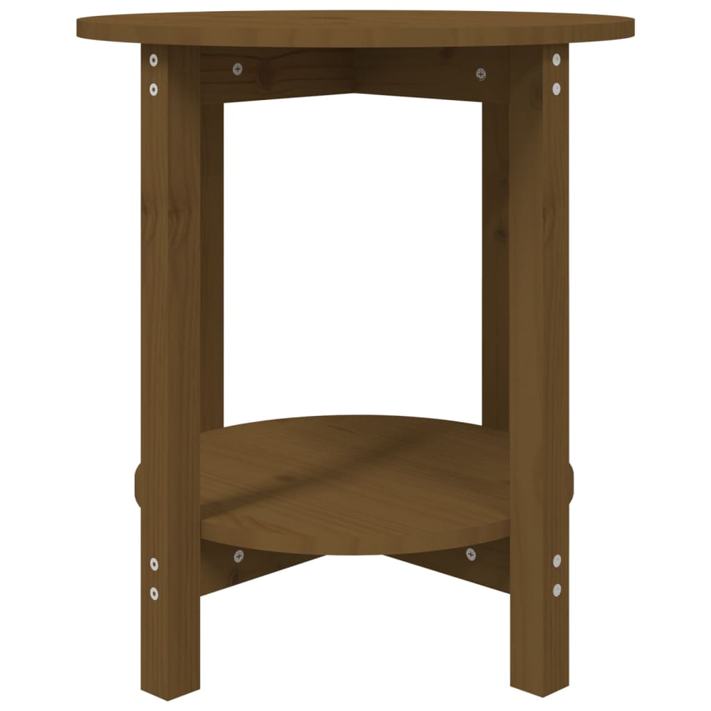 vidaXL kafijas galdiņš, medus brūns, Ø 55x60 cm, priedes masīvkoks