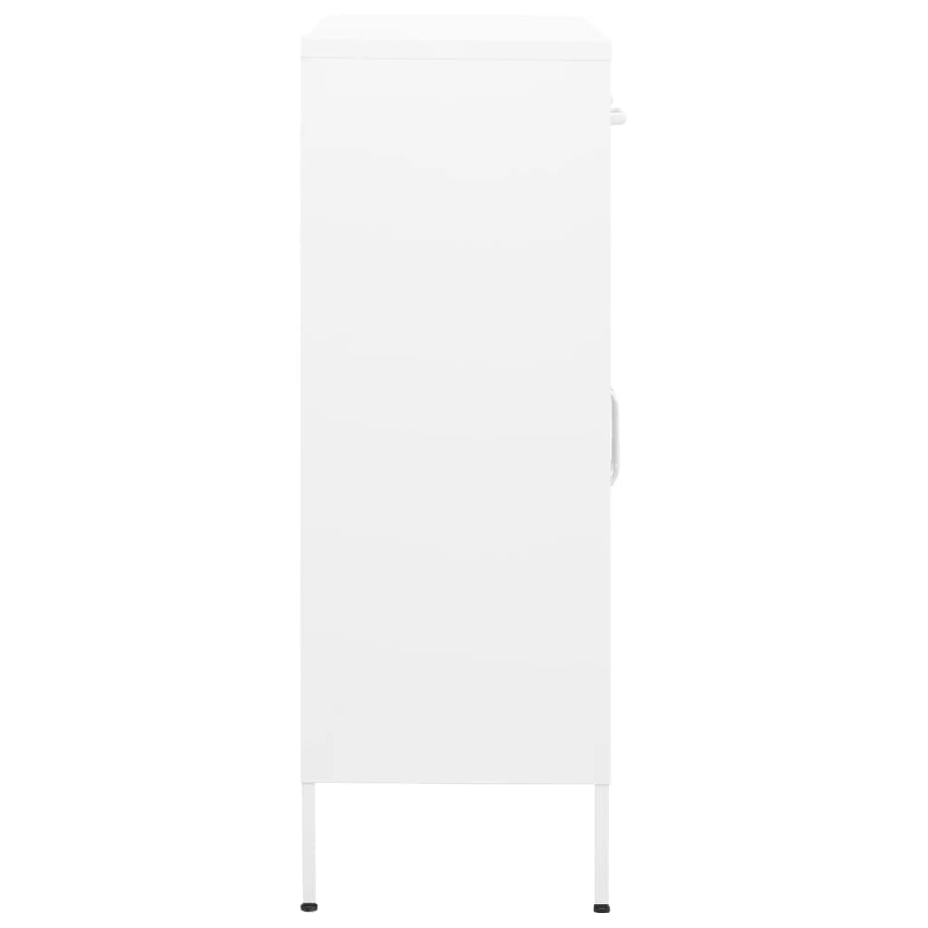 vidaXL skapītis, 80x35x101,5 cm, tērauds, balts