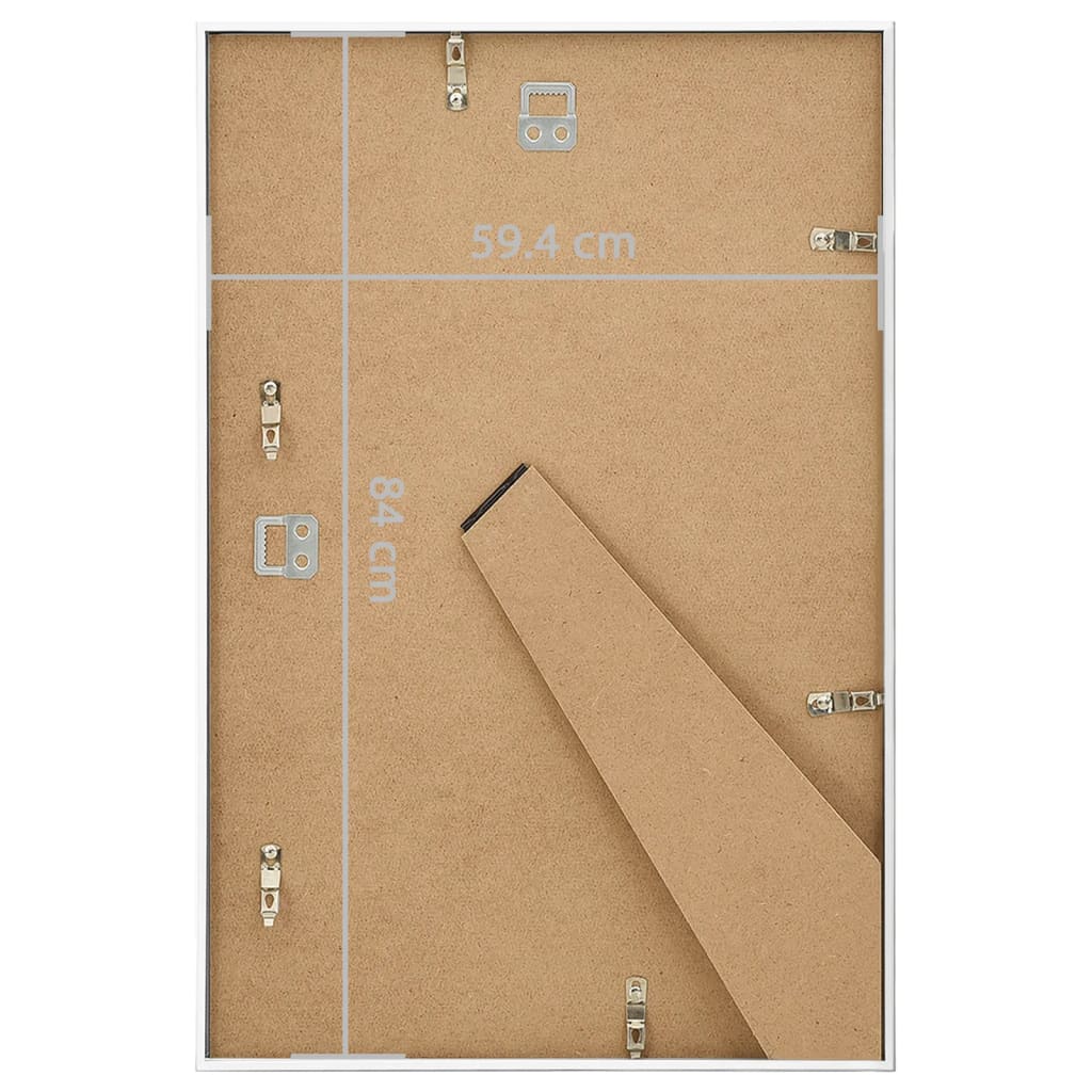 vidaXL foto rāmji, 3 gab., sienai vai galdam, 59,4x84 cm, MDF, balti