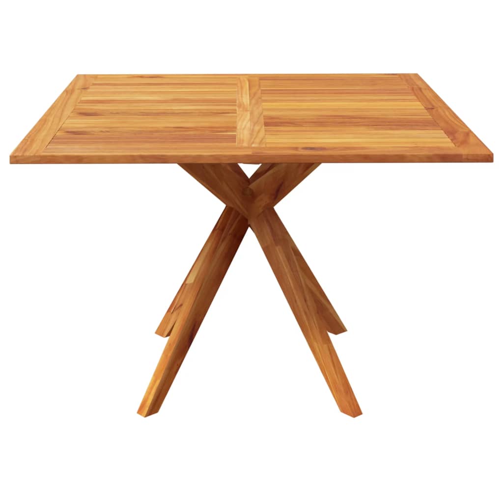 vidaXL dārza galds, 110x110x75 cm, akācijas masīvkoks