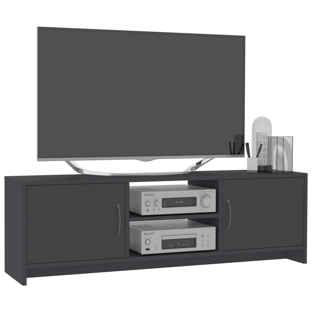 vidaXL TV skapītis, 120x30x37,5 cm, pelēks, skaidu plāksne