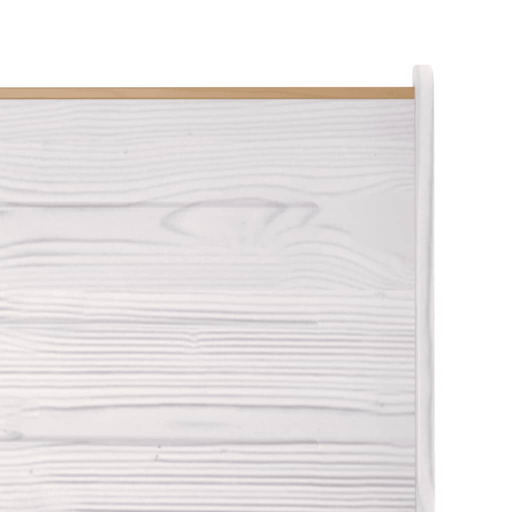vidaXL stūra sols, 151 cm, priedes masīvkoks, medus brūns, balts