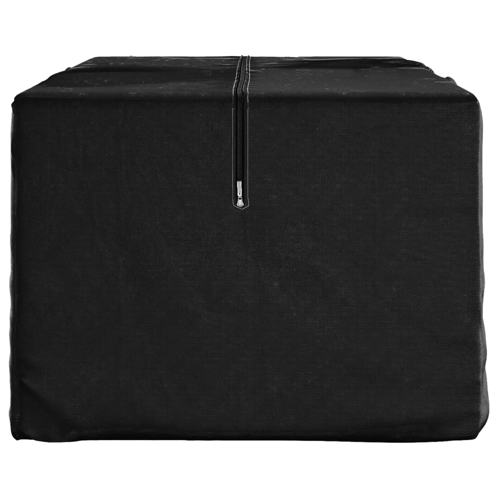 vidaXL dārza spilvenu uzglabāšanas soma, melna, 135x40x55 cm, PE