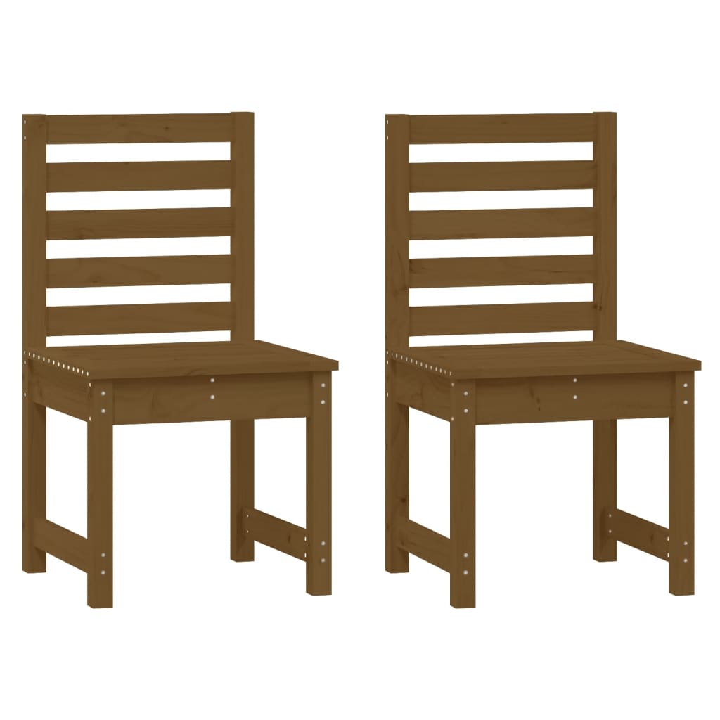 vidaXL dārza krēsli, 2 gb., 50x48x91,5 cm, priedes masīvkoks, brūni