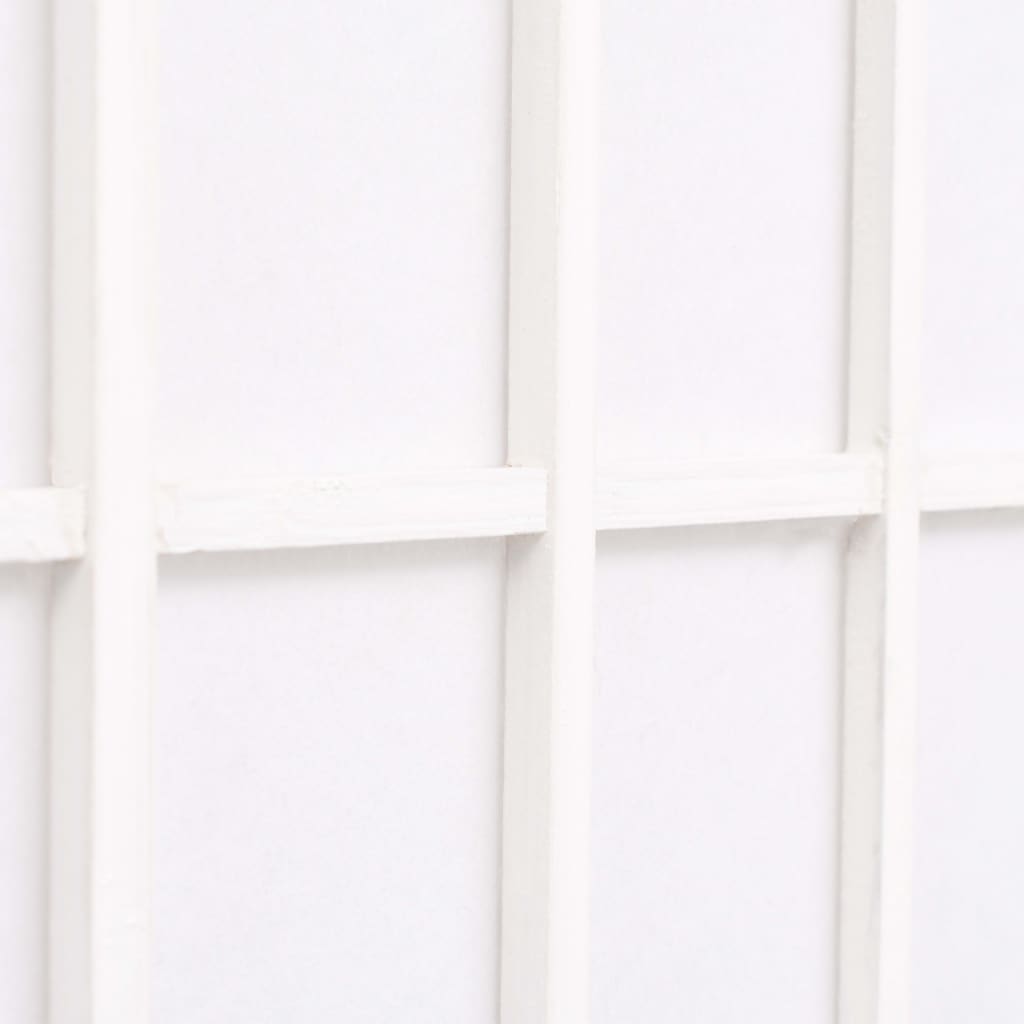 vidaXL aizslietnis, 5 paneļi, 200x170 cm, japāņu stils, balts