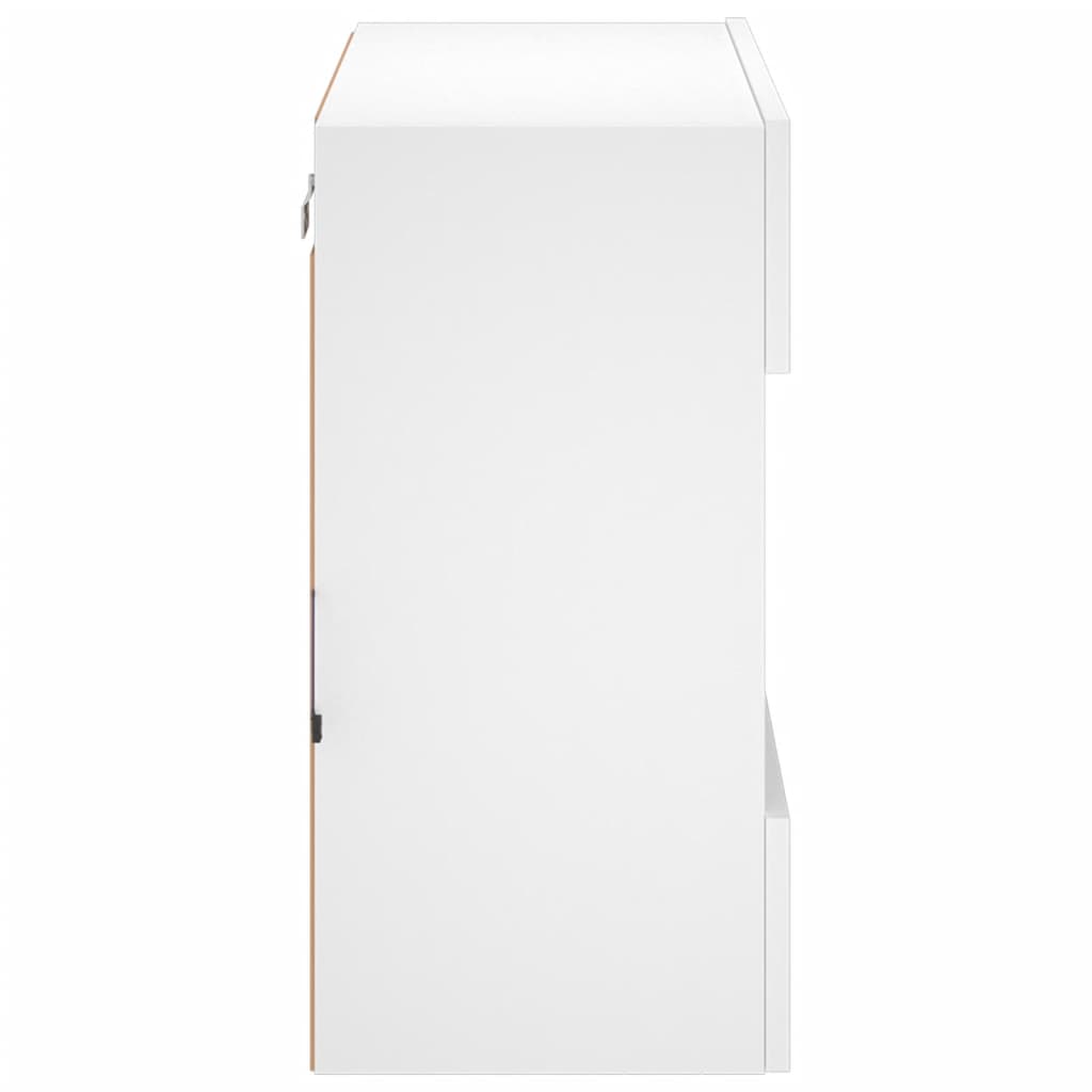 vidaXL TV galdiņš ar LED lampiņām, balti, 58,5x30x60,5 cm