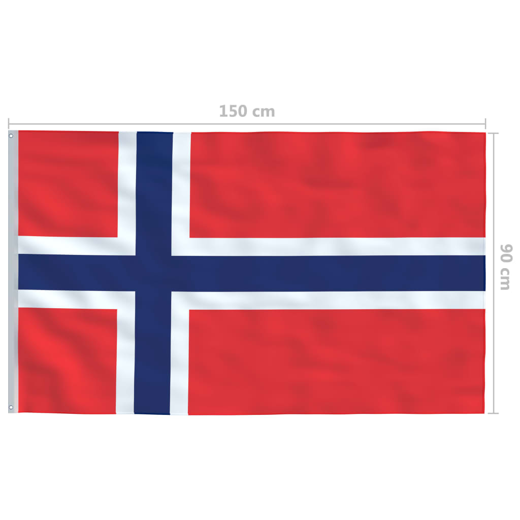 vidaXL Norvēģijas karogs un karoga masts, alumīnijs, 6,2 m