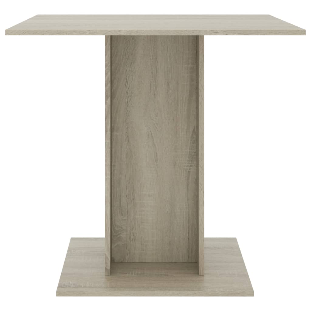 vidaXL virtuves galds, 80x80x75 cm, ozolkoka krāsā, skaidu plāksne