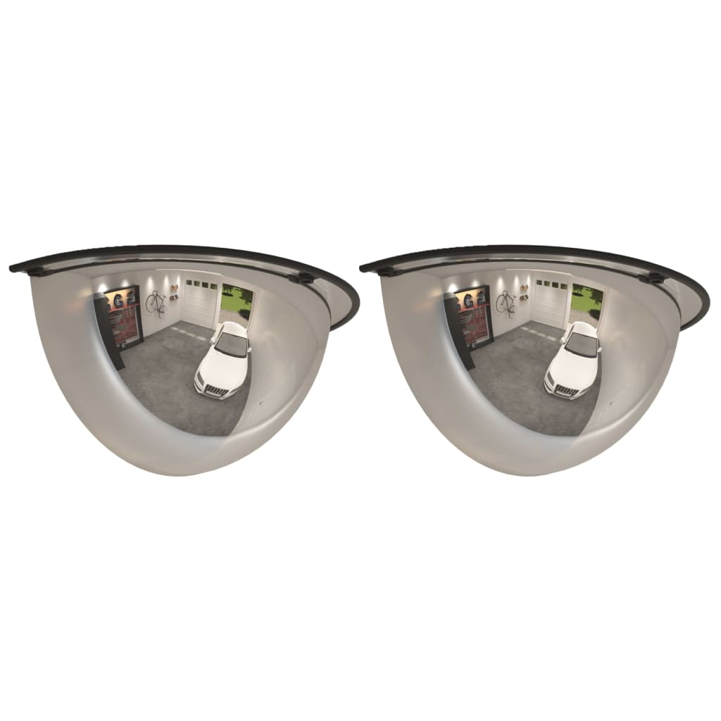 vidaXL satiksmes spoguļi, 2 gab., sfēriska kupolveida, Ø30 cm, akrils