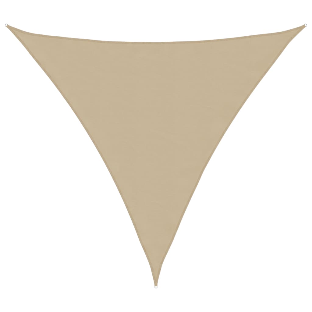vidaXL saulessargs, 5x5x5 m, trijstūra forma, bēšs oksforda audums