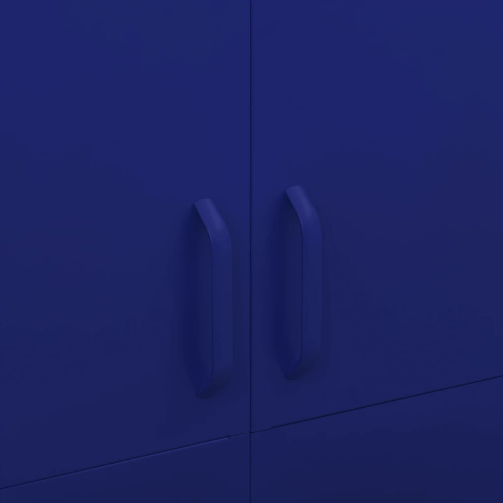 vidaXL skapis, 90x50x180 cm, tērauds, tumši zils