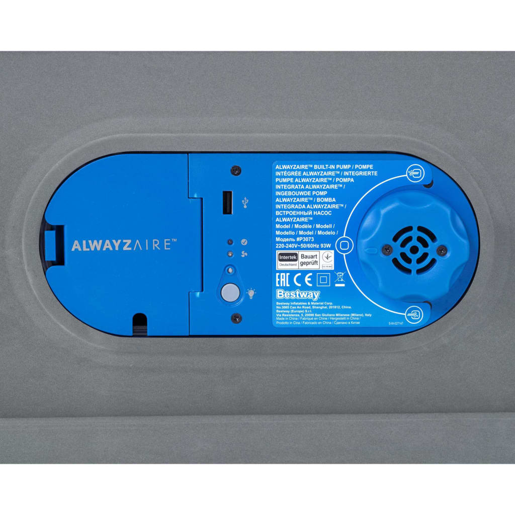 Bestway piepūšamā gulta AlwayzAire, 2-vietīga, 203x152x46 cm, pelēka