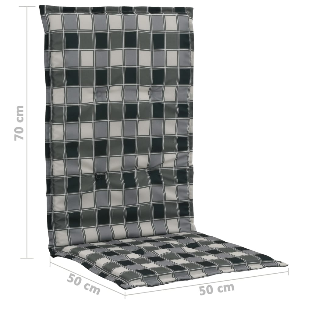 vidaXL dārza krēslu matrači, 2 gab., krāsaina apdruka, 120x50x3 cm