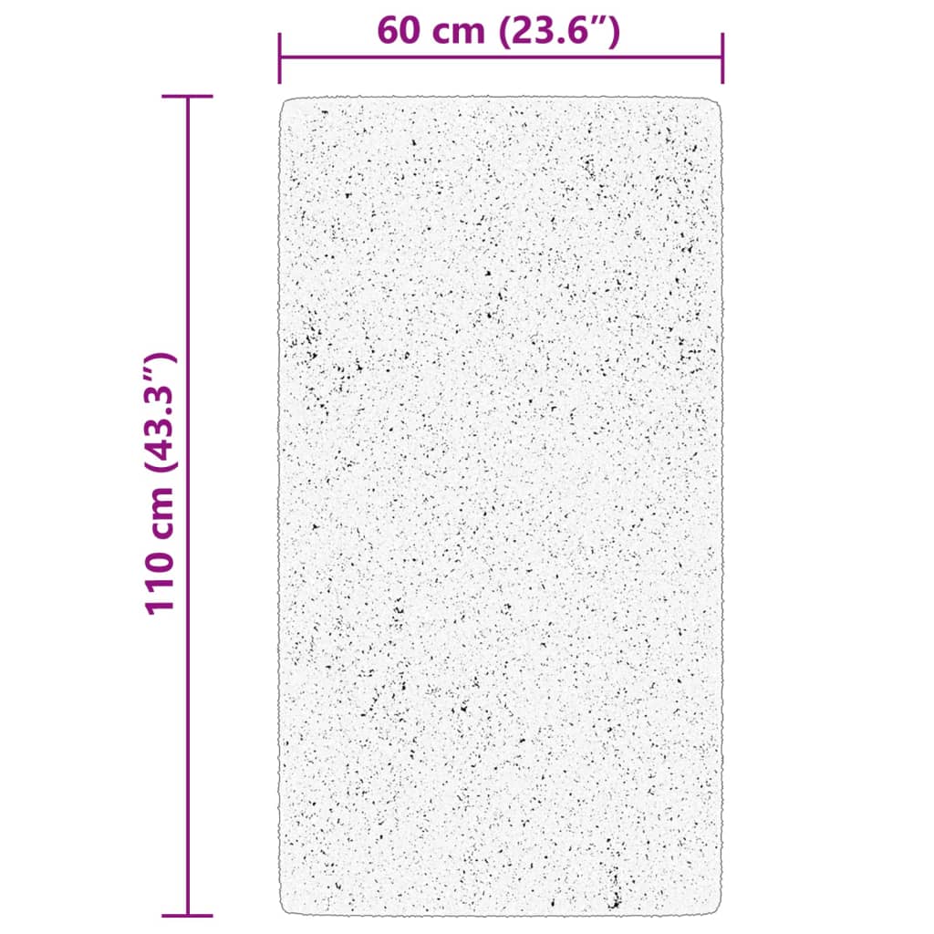 vidaXL paklājs HUARTE, īsa spalva, mīksts, mazgājams, bēšs, 60x110 cm